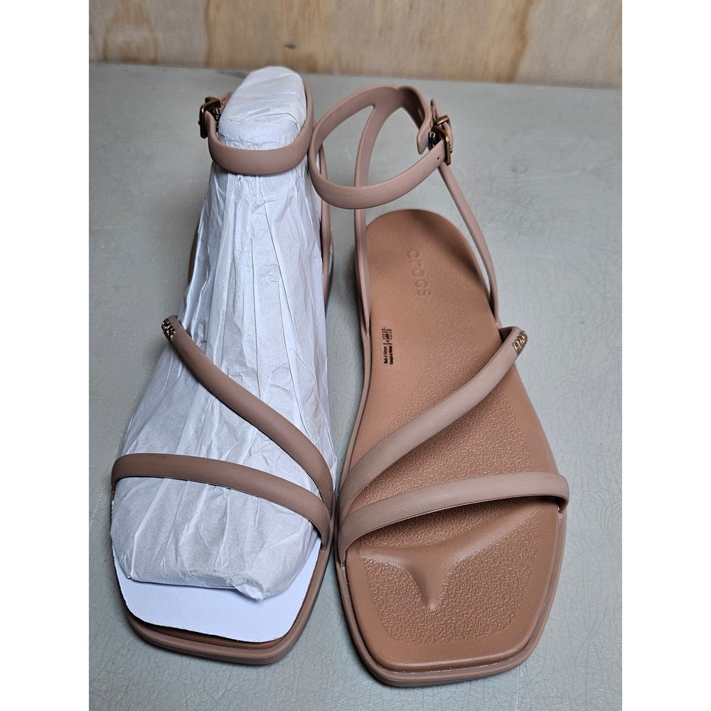 CROCS Miami Ankle Strap Sandal in color Milk Chocolate. - Picture 12 of 12